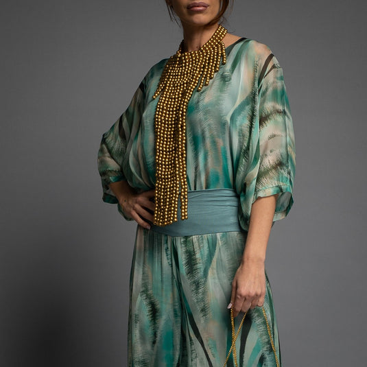 2 Piece Silk Set Sauvage