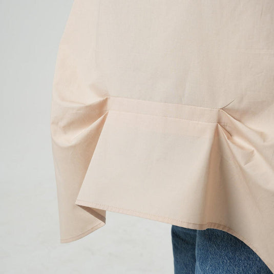 Asymmetric Shirt with Open Back