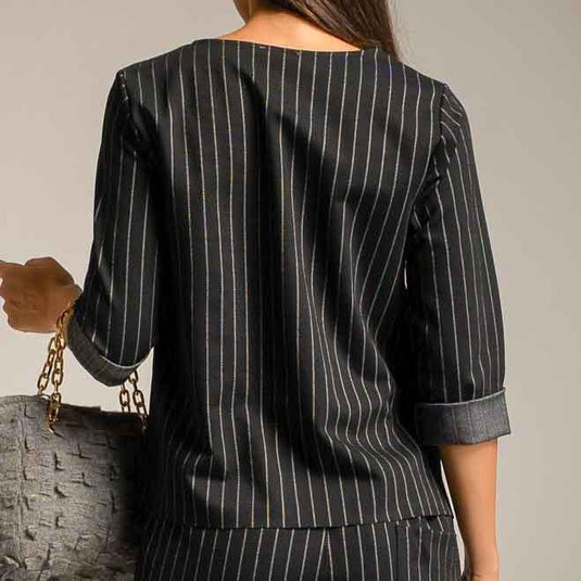 معطف مخطط دبلوماسي غير منظم