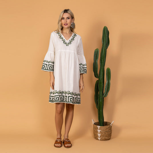 فستان ماني قصير من القطن