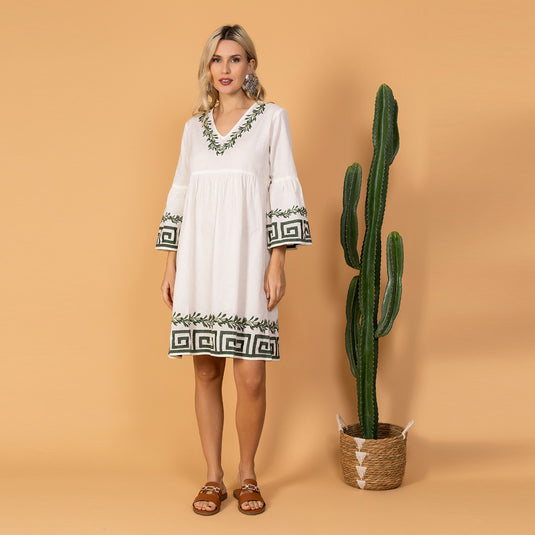 فستان ماني قصير من القطن