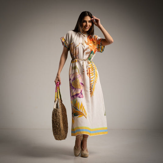 Petunica Linen Tunica Dress + Belt