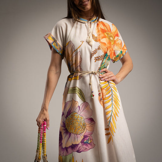 Petunica Linen Tunica Dress + Belt