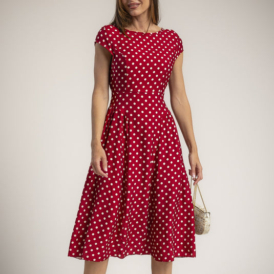 Polka Dot Dress with Back Panels