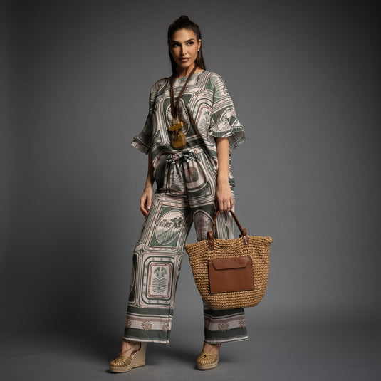 Set 2 Pieces Print Botanic