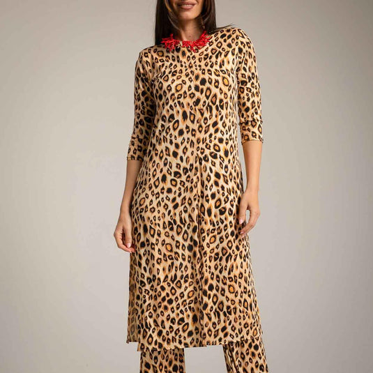Set Coat with Pants Animal Print