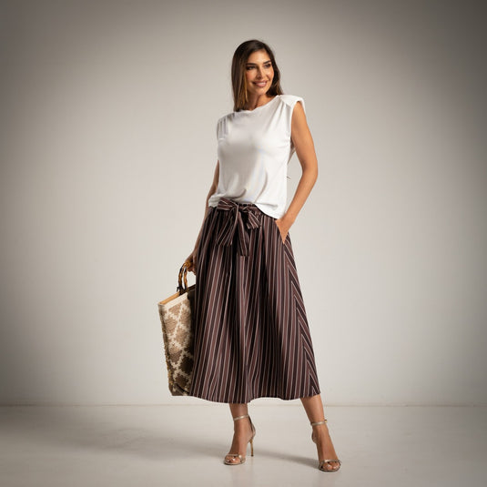 Striped Skirt Pockets and “Piruleta” Belt Color