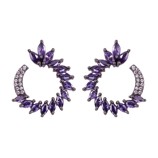 Viper Earrings Color Amethyst