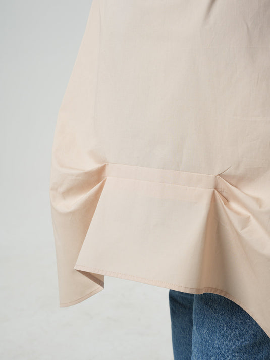 Asymmetric Shirt with Open Back