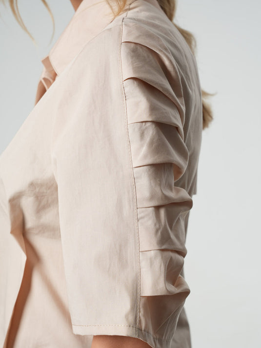 Asymmetric Shirt with Open Back