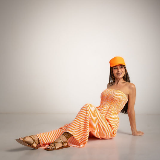 Bambula Jumpsuit Cotton Striped Pockets