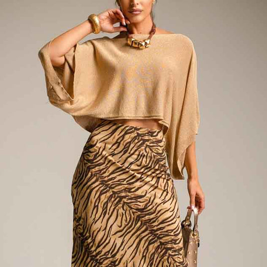 Crop Cape Lurex Chantal