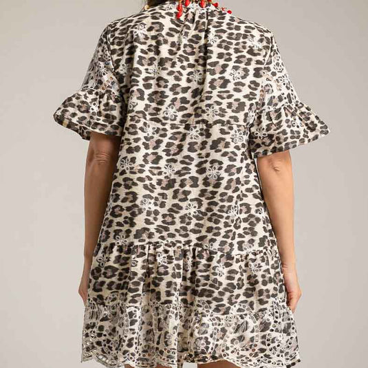 Die Cut Dress Animal Print