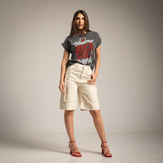 Fringe Structure Short Pants