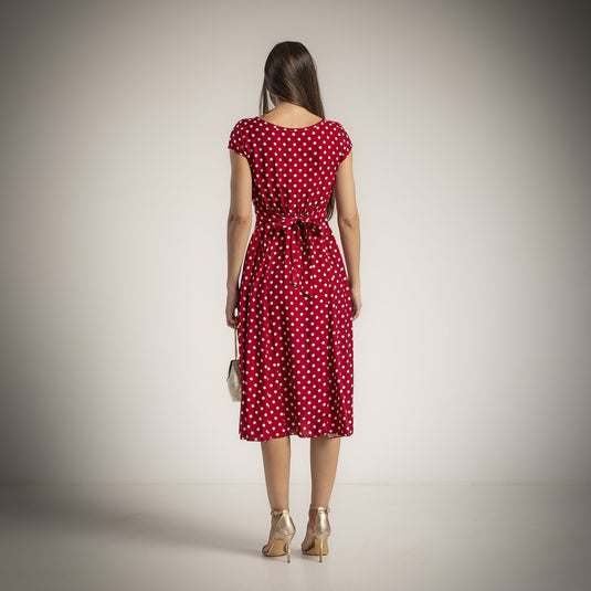 Polka Dot Dress with Back Panels