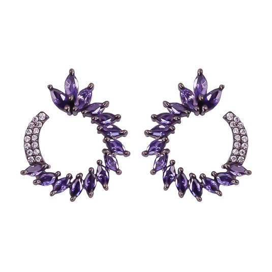 Viper Earrings Color Amethyst