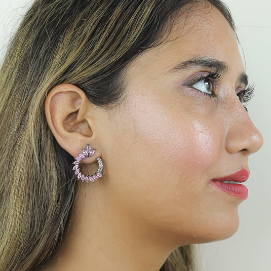 Viper Earrings Color Pink